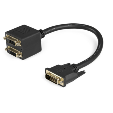 STARTECH 30CM DVI-D TO 2X DVI-D DIGITAL VIDEO SPLITTER CABLE - M/F, LTW