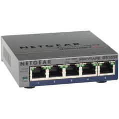 NETGEAR (GS105E) 5-PORT WEB MANAGED SWITCH, GbE+(5), LIFE WTY