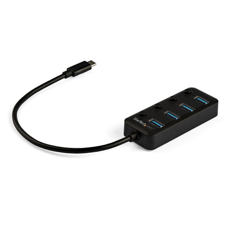 STARTECH 4 PORT USB-C HUB 5GBPS - 4X USB-A 3.0 - ON/OFF PORT SWITCHES 2YR