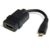 STARTECH 5" HDMI TO HDMI MICRO ADAPTER CABLE - HDMI F TO MICRO HDMI M, LTW