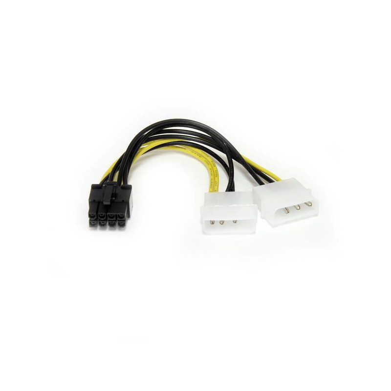 STARTECH 15CM LP4 TO 8 PIN PCIe VIDEO CARD POWER CABLE ADAPTER, LTW