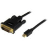 STARTECH 1M mDP TO DVI ADAPTER CABLE mDP TO DVI BLACK 3YR