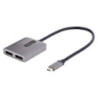STARTECH 2 PORT USB-C MST HUB, DP MULTI-MONITOR ADAPTER, 2X 4K 60HZ 3 YR