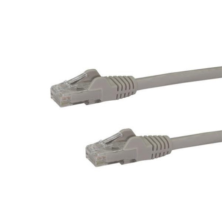 STARTECH CAT6 ETHERNET CABLE 1M GREY 650MHZ 100W SNAGLESS PATCH CORD LTW