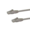 STARTECH CAT6 ETHERNET CABLE 1M GREY 650MHZ 100W SNAGLESS PATCH CORD LTW