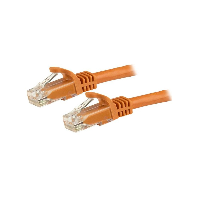 STARTECH 1M CAT6 ETHERNET CABLE ORANGE 650MHZ 100W SNAGLESS PATCH CORD, LTW