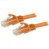 STARTECH 1M CAT6 ETHERNET CABLE ORANGE 650MHZ 100W SNAGLESS PATCH CORD, LTW