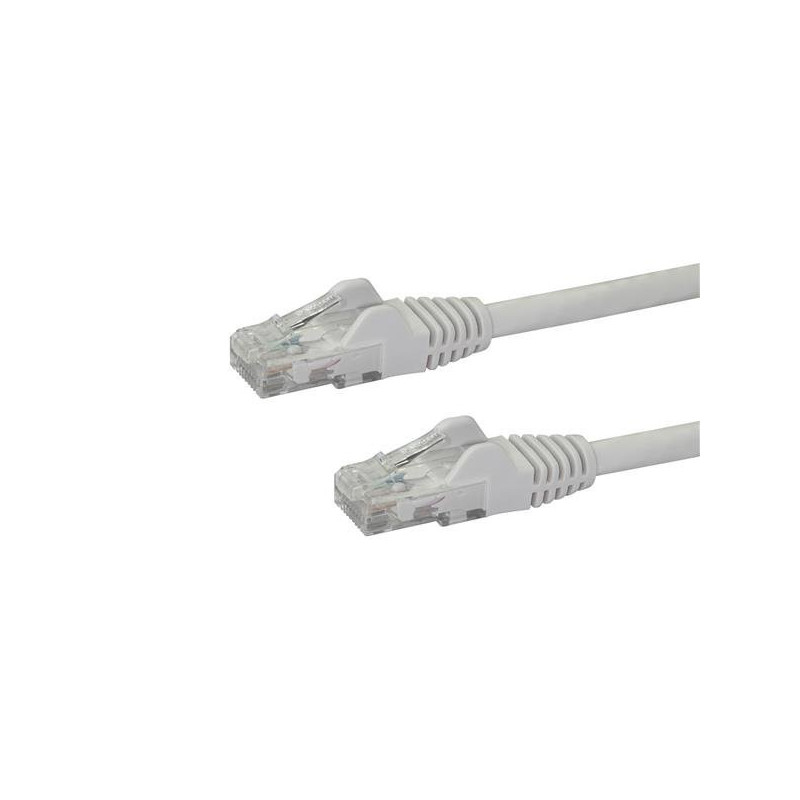 STARTECH 2M CAT6 ETHERNET CABLE WHITE 650MHZ 100W SNAGLESS PATCH CORD, LTW
