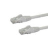 STARTECH 2M CAT6 ETHERNET CABLE WHITE 650MHZ 100W SNAGLESS PATCH CORD, LTW