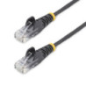 STARTECH 1.5M CAT6 CABLE, RJ45 PATCH CORD, SNAGLESS, SLIM, LSZH, BLACK, LTW