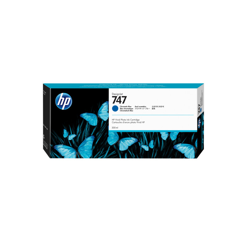 HP 747 300-ML CHROMATIC BLUE DESIGNJET INK CARTRIDGE - Z9+ SERIES