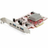 STARTECH 4-PORT USB PCIE CARD, 10GBPS 2X USB-C/2X USB-A - 2 CONTROLLERS 2 YR