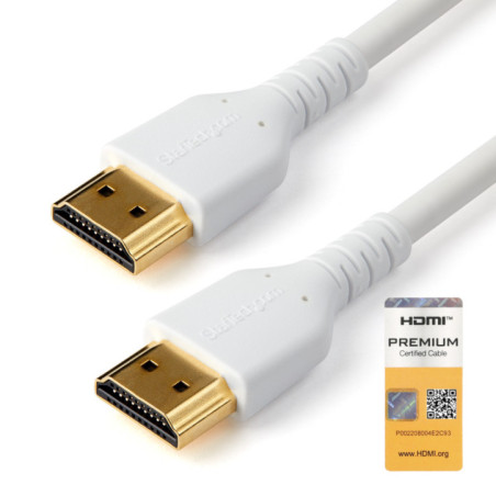 STARTECH 2M HIGH SPEED HDMI 2.0 CABLE, M/M, 4K 60HZ, ETHERNET, RUGGED, WHITE, LTW
