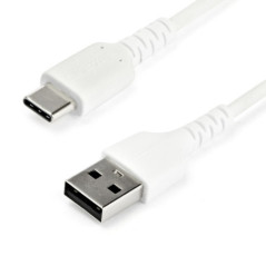 STARTECH 2M USB2.0 TO USB-C CABLE, DURABLE, 60W POWER PASSTHROUGH, WHITE. M/M, LTW