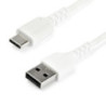 STARTECH 2M USB2.0 TO USB-C CABLE, DURABLE, 60W POWER PASSTHROUGH, WHITE. M/M, LTW