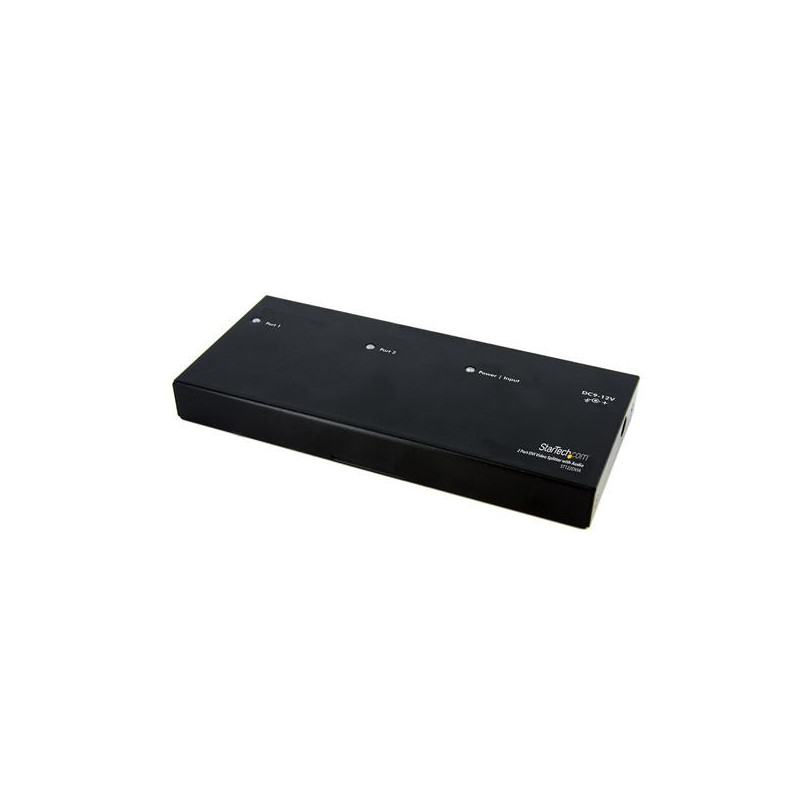 STARTECH 2 PORT DVI VIDEO SPLITTER WITH AUDIO 2YR