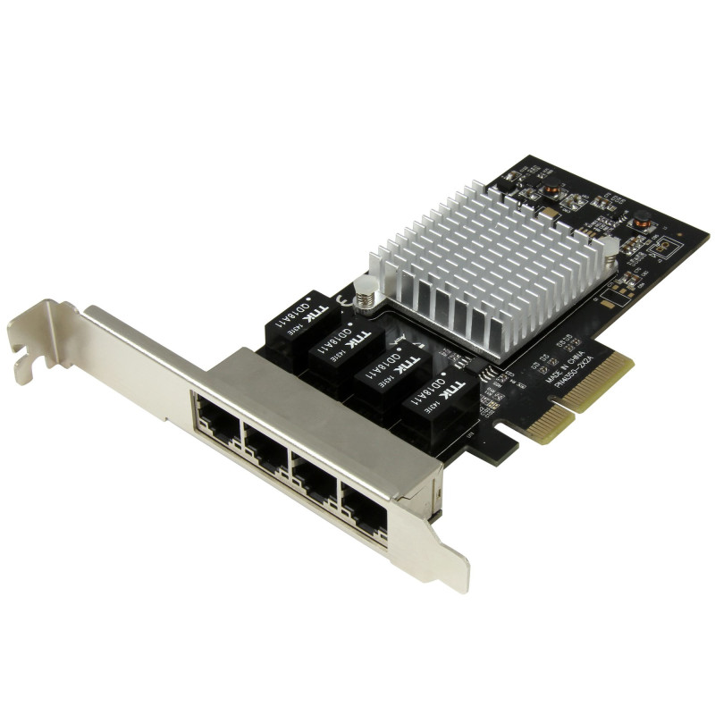 STARTECH 4 PORT GbE PCIE NETWORK CARD, INTEL I350, 2YR