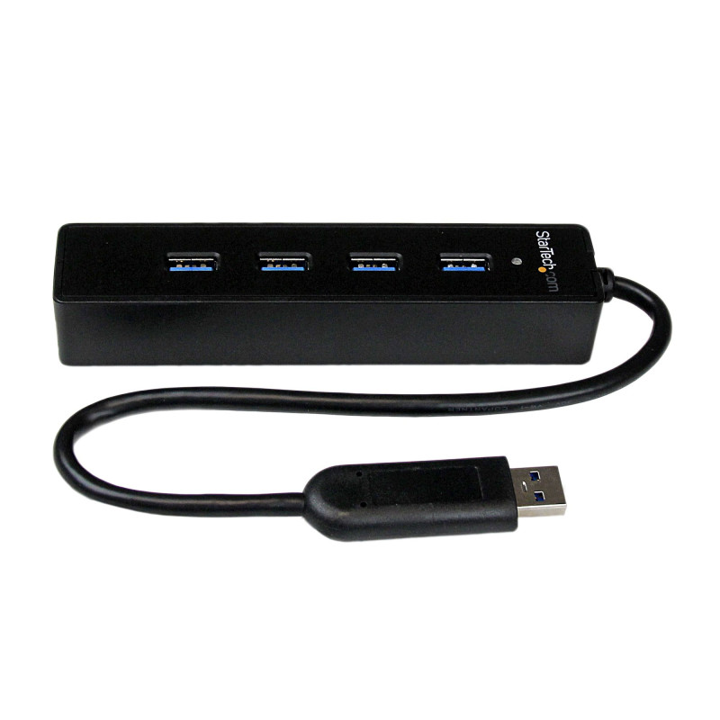 STARTECH 4 PORT PORTABLE SUPERSPEED USB 3.0 HUB WITH BUILT-IN CABLE 2YR