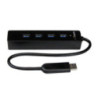 STARTECH 4 PORT PORTABLE SUPERSPEED USB 3.0 HUB WITH BUILT-IN CABLE 2YR