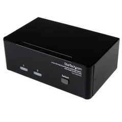 STARTECH 2 PORT DUAL DVI VGA KVM SWITCH USB WITH AUDIO 3YR
