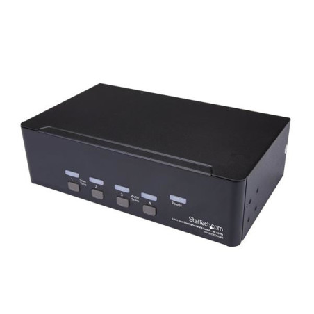 STARTECH 4 PORT DUAL DISPLAYPORT KVM SWITCH, USB, AUDIO, NO CABLE, 2YR
