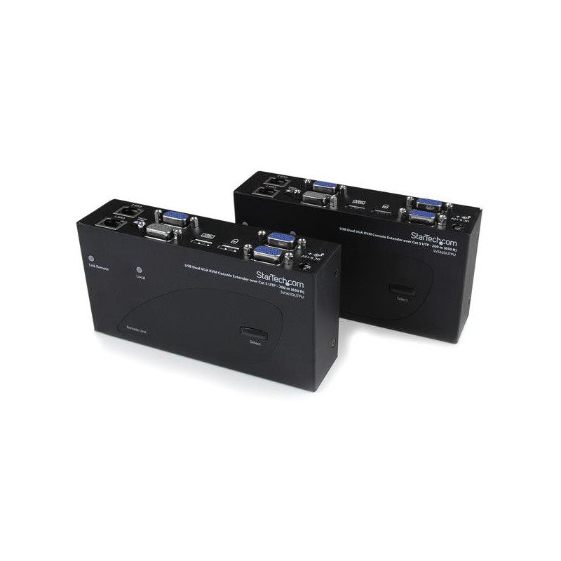 STARTECH USB DUAL VGA OVER CAT5 KVM CONSOLE EXTENDER - 650 FT/ 200M 3YR