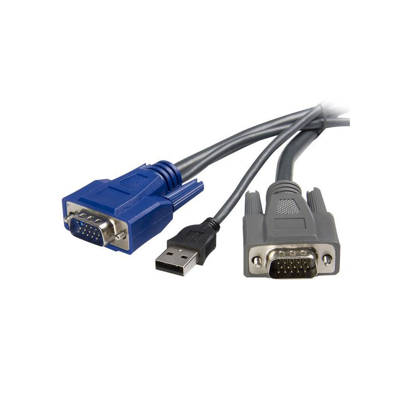 STARTECH 1.8M /6FT ULTRA-THIN USB VGA 2-IN-1 KVM CABLE - USB VGA KVM CABLE LTW