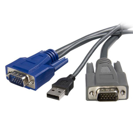STARTECH 1.8M /6FT ULTRA-THIN USB VGA 2-IN-1 KVM CABLE - USB VGA KVM CABLE LTW