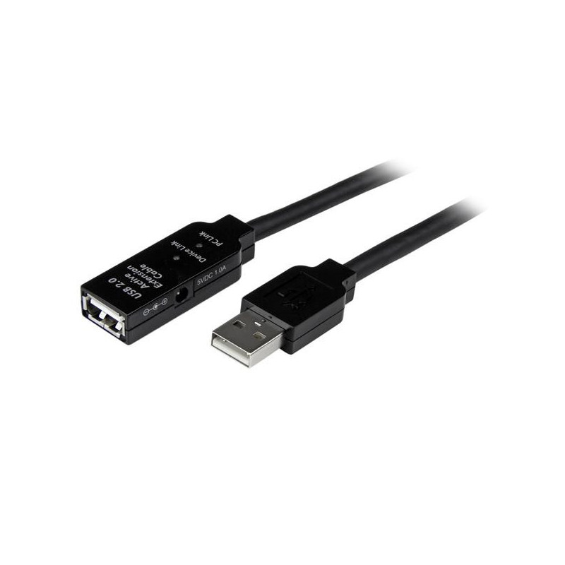 STARTECH 15M USB2.0 A TO A EXTENSION CABLE, M/F, BLACK, LED, LTW