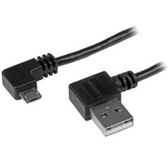 STARTECH 1M MICRO USB2.0 A TO MICRO USB2.0 B CABLE, M/M, RIGHT ANGLE, LTW