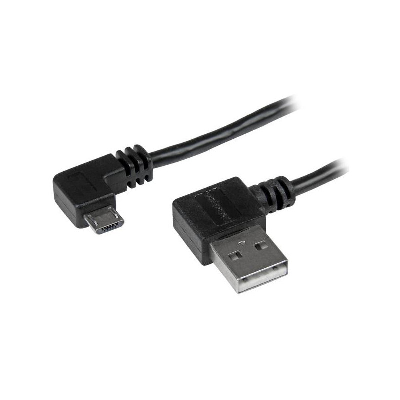 STARTECH 1M MICRO USB2.0 A TO MICRO USB2.0 B CABLE, M/M, RIGHT ANGLE, LTW