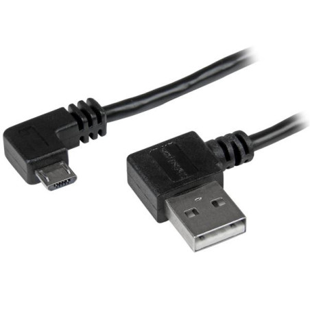 STARTECH 1M MICRO USB2.0 A TO MICRO USB2.0 B CABLE, M/M, RIGHT ANGLE, LTW