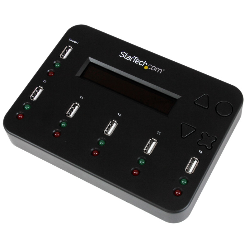 STARTECH 1 TO 5 USB FLASH DRIVE DUPLICATOR, 2MODE, NO HOST, LCD DISPLAY, USB2.0, 2YR