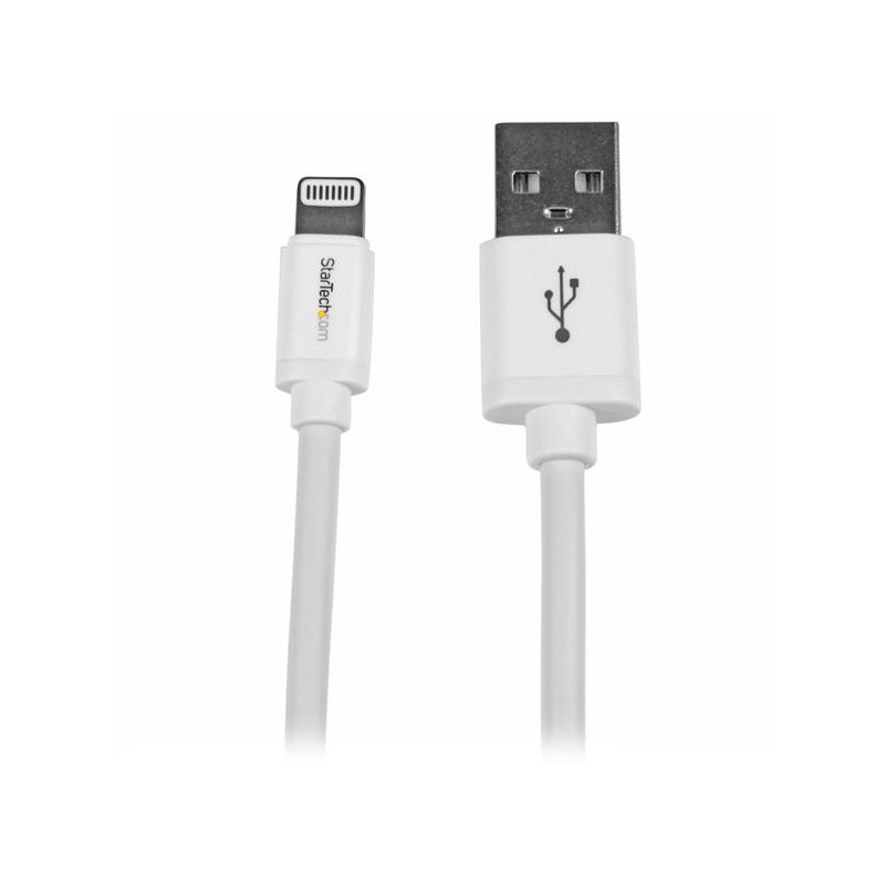 STARTECH 2M USB-A TO LIGHTNING CABLE, MFi, WHITE, 2YR