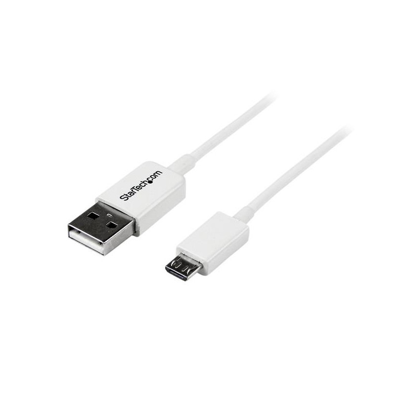 STARTECH 0.5M WHITE MICRO USB CABLE - A TO MICRO B - MICRO USB CHARGER LTW