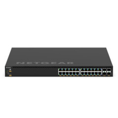NETGEAR M4350-24G4XF 28-port Layer 3 Stackable Fully Managed Switch with 24 x 1G POE+ & 4 x 10GBASE-X SFP+, ProSAFE Lifetime War