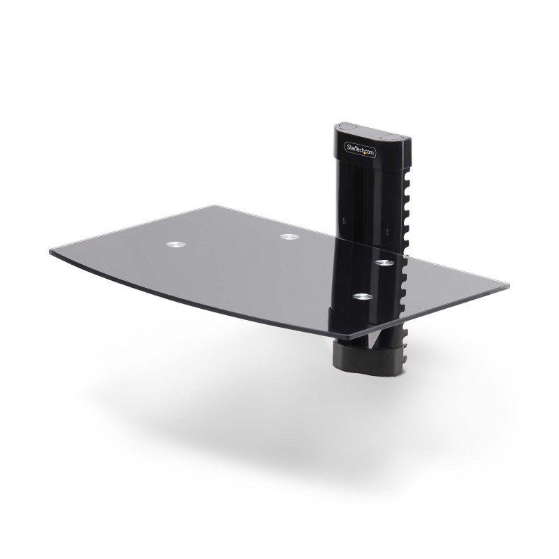 StarTech FLOATING WALL-MOUNTED AV SHELF, GLASS, H/ADJ, 2YR