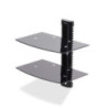 StarTech DUAL FLOATING WALL-MOUNTED AV SHELF, GLASS, H/ADJ, 2YR