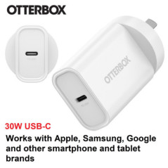 OtterBox Standard Type I Wall Charger 30W - 1X USB-C 30W USB-PD White