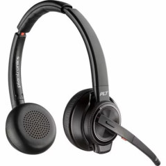 HP POLY SAVI S8220 OTH WIRELESS MS STEREO DECT HEADSET,D200 DONGLE, USB-A, CHARGE STAND