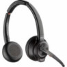 HP POLY SAVI S8220 OTH WIRELESS MS STEREO DECT HEADSET,D200 DONGLE, USB-A, CHARGE STAND