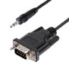 STARTECH 3FT DB9 TO 3.5MM SERIAL CABLE, RS232 DB9 MALE TO AUDIO JACK LTW