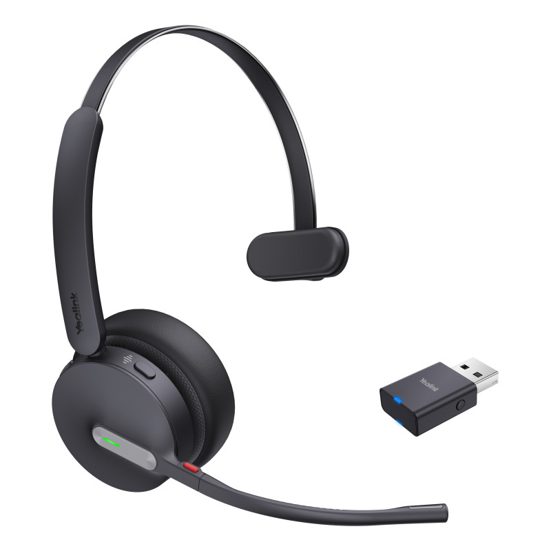 YEALINK BLUETOOTH DECT (WH64) UC MONO HYBRID HEADSET, WDD60  DECT DONGLE, NO BASE STATION