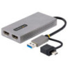 USB to Dual HDMI Adapter 4K30Hz + 1080p
