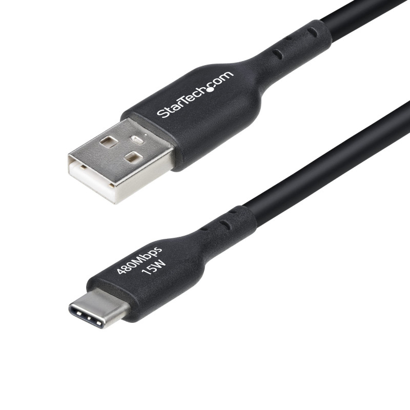 4m USB-A to USB-C Charging Cable Black