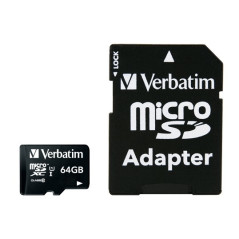 Micro SDXC 64GB (Cls 10 UHS-I) w adaptr