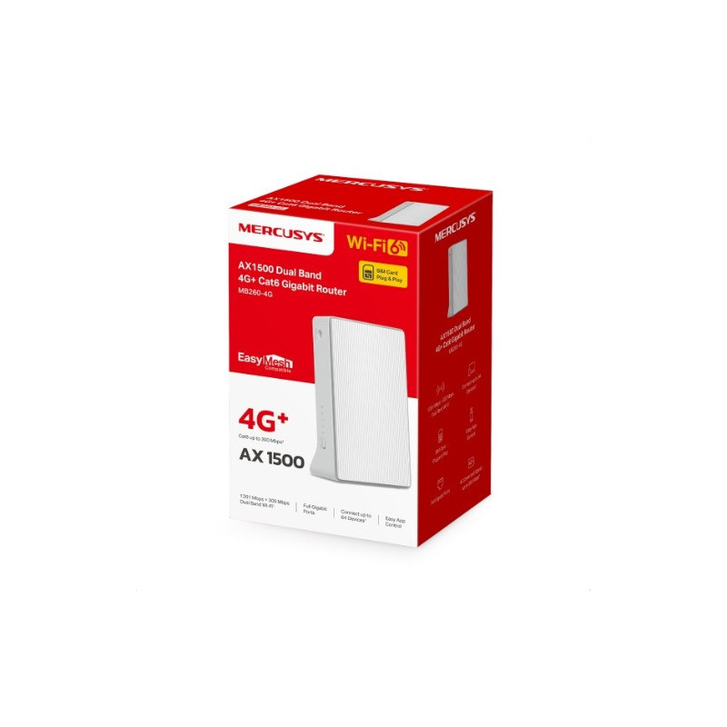 Mercusys MB235-4G 4G+ Cat6 AC1200 Wireless Dual Band Gigabit Router