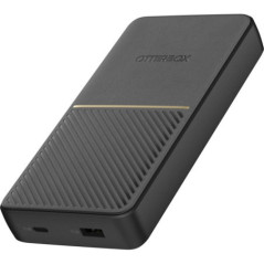 OtterBox Fast Charge Power Bank 20K mAh - Black (78-80642), Dual Port USB-C (18W) & USB-A (18W), Includes USB-C Cable (15CM), 2 