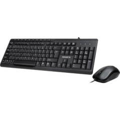 (LS) Gigabyte KM6300 USB Wired Keyboard & Mouse Combo multimedia controls 1000dpi Adjustable Portable slim receiver Stylish desi