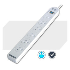 Sansai PAD-137P 6-Way Power Board with Master Switch 1M 